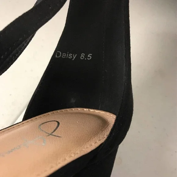 J. Adams Daisy Womens Size 8.5 Ankle Strap Low Block Heels, Black - Picture 6 of 6